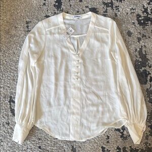 Express Women's Ivory Button-Down Blouse